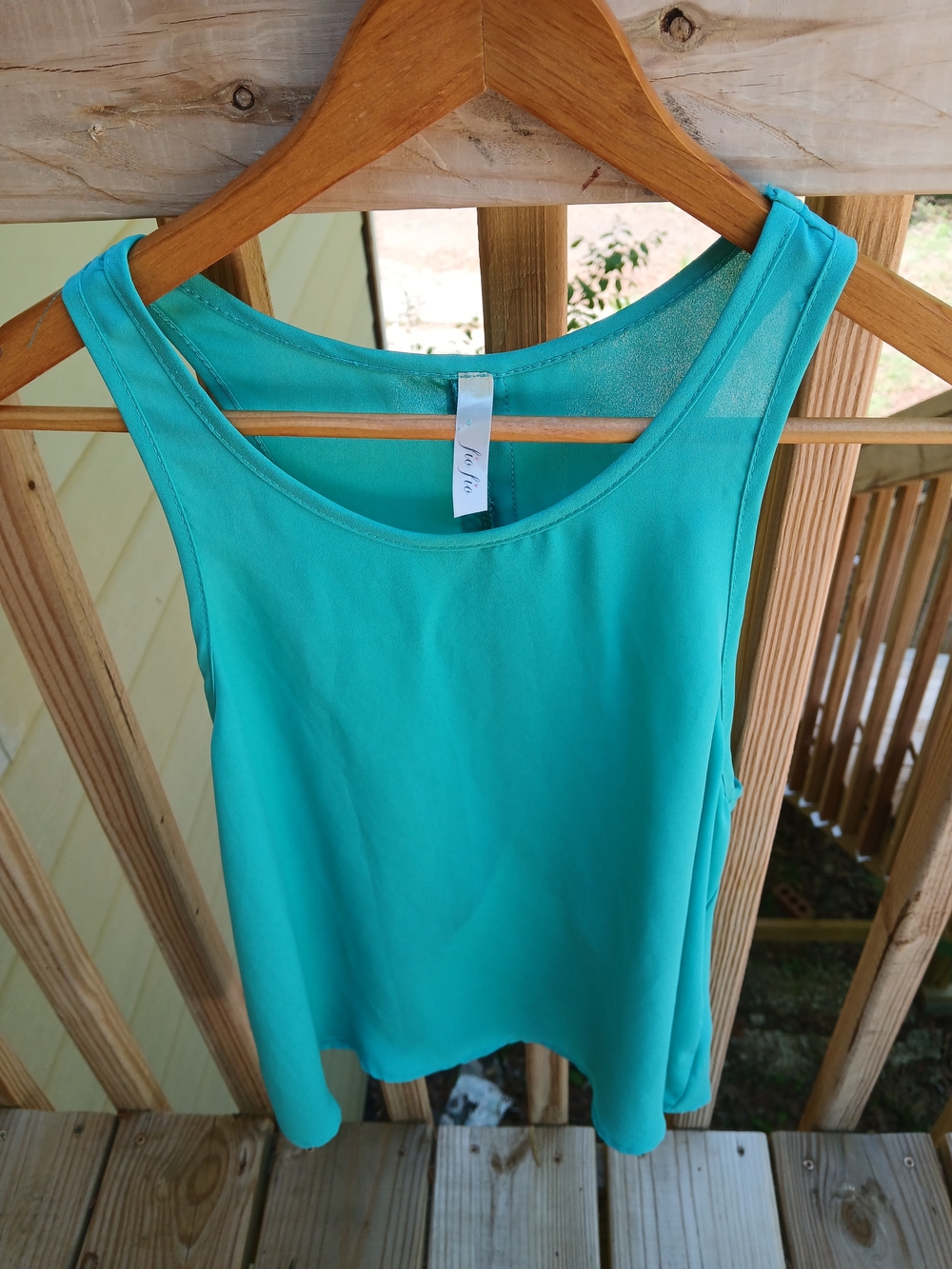 Everyday Scoop Neck Tank Top - Teal